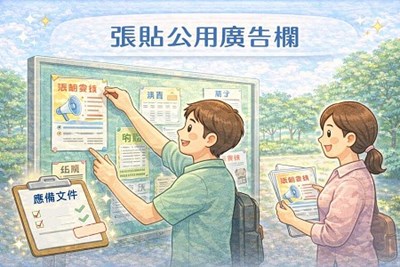 張貼公用廣告欄