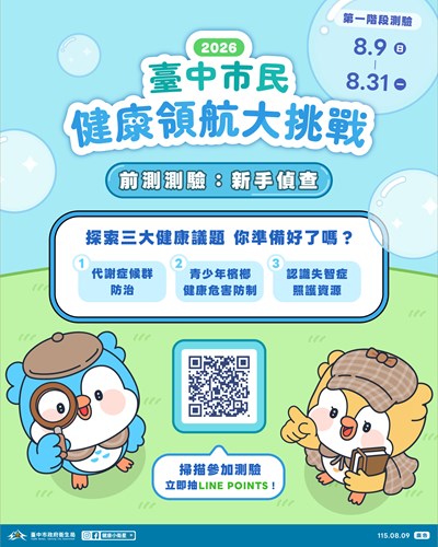 「2026臺中市民健康領航大挑戰」活動